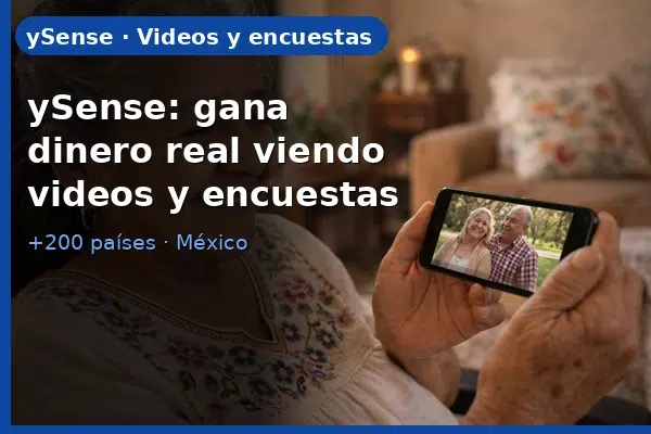 ySense en México: cómo ganar dinero con encuestas y videos desde tu celular