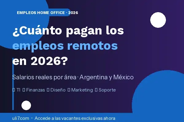 ¿Cuánto pagan los empleos home office en 2026?
