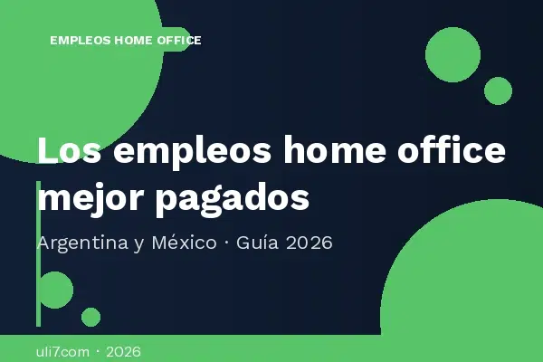 Los empleos home office mejor pagados en 2026